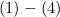 (1)-(4)