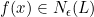 f(x)\in N_{\epsilon}(L)