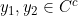 y_1, y_2 \in C^c