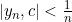 |y_{n},c|<\frac{1}{n}