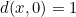 d(x,0) =1