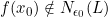 f(x_{0})\notin N_{\epsilon_{0}}(L)